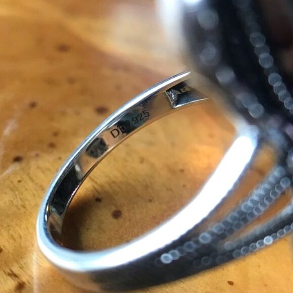 Natural Royston Blue Horizon Turquoise Sterling Silver Horseshoe Ring Size 9 - Picture 6 of 9